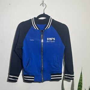 Kids Blue and Black Varsity Jacket
